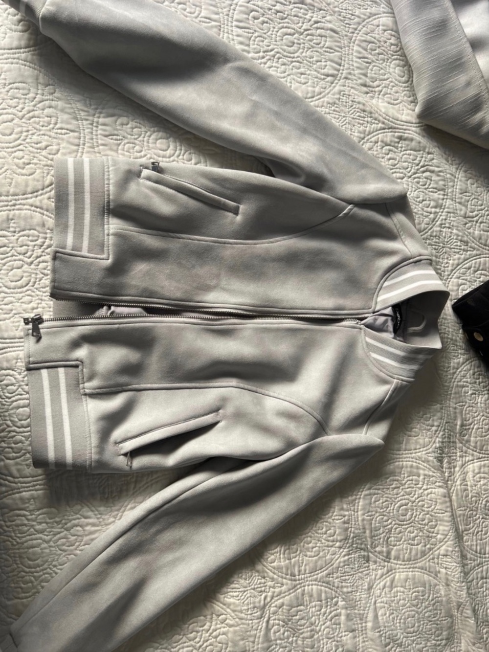 Bebé Suede Varsity Jacket